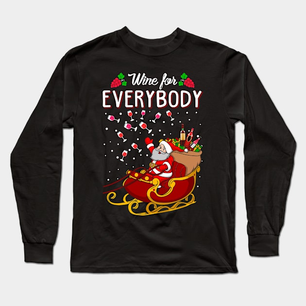 Wine Christmas Gift Long Sleeve T-Shirt by KsuAnn